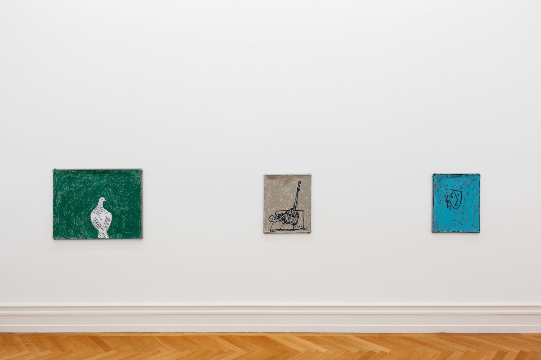 Valentin Carron, Installation view: Do ré mi fa sol la si do, Kunsthalle Bern, 2014