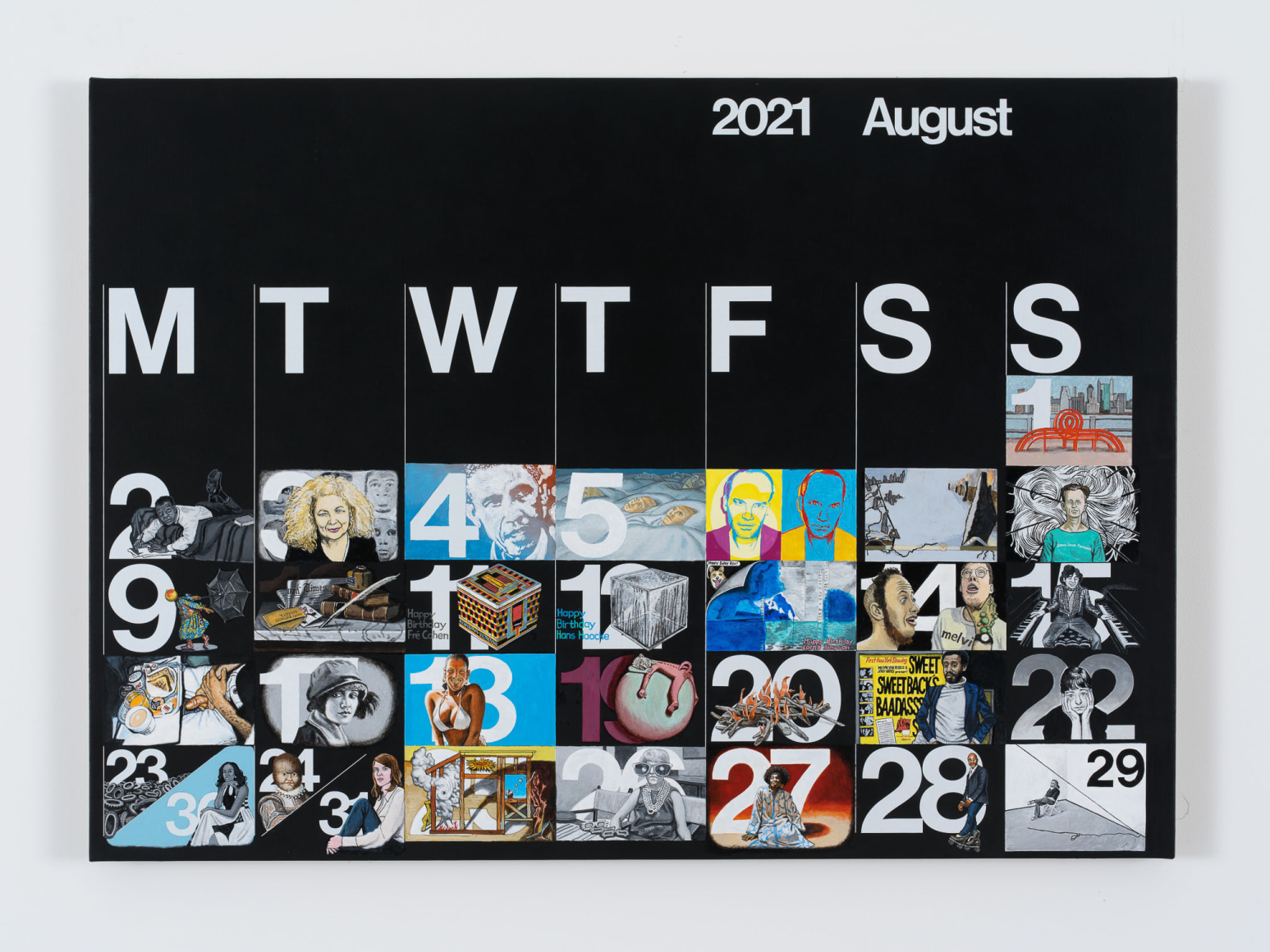 Rob Pruitt, Studio Calendar (August 2021)