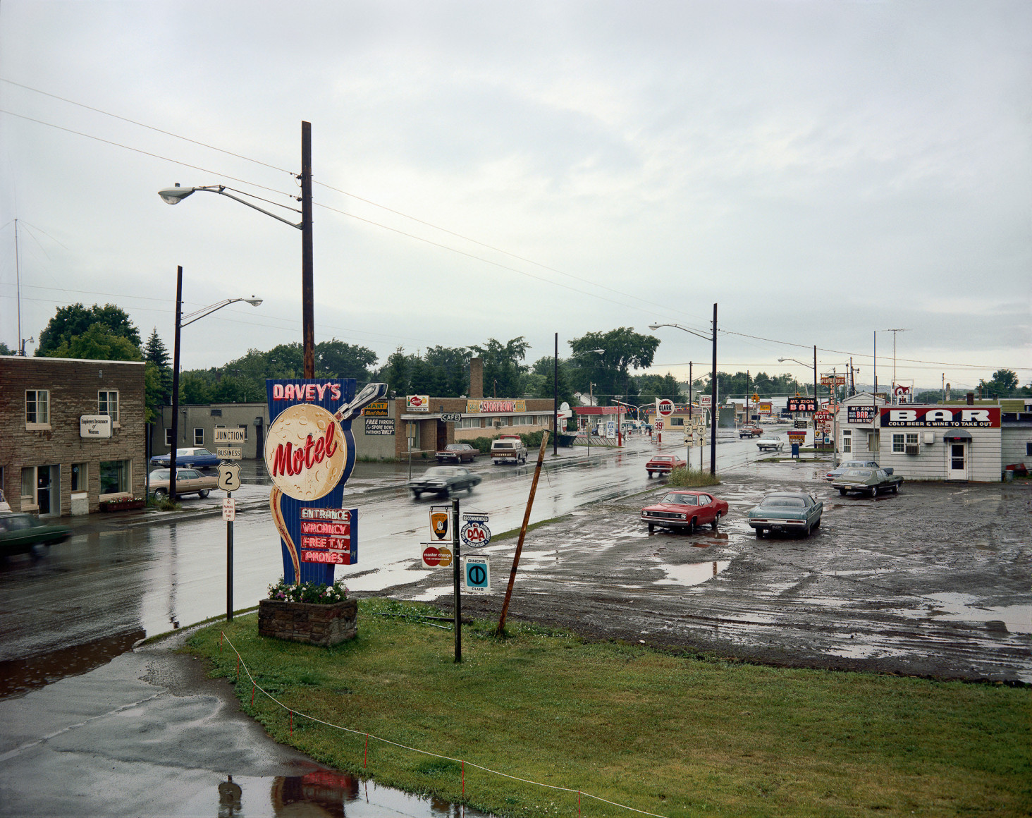 Stephen Shore, U.S. 2, Ironwood, Michigan, July 9, 1973