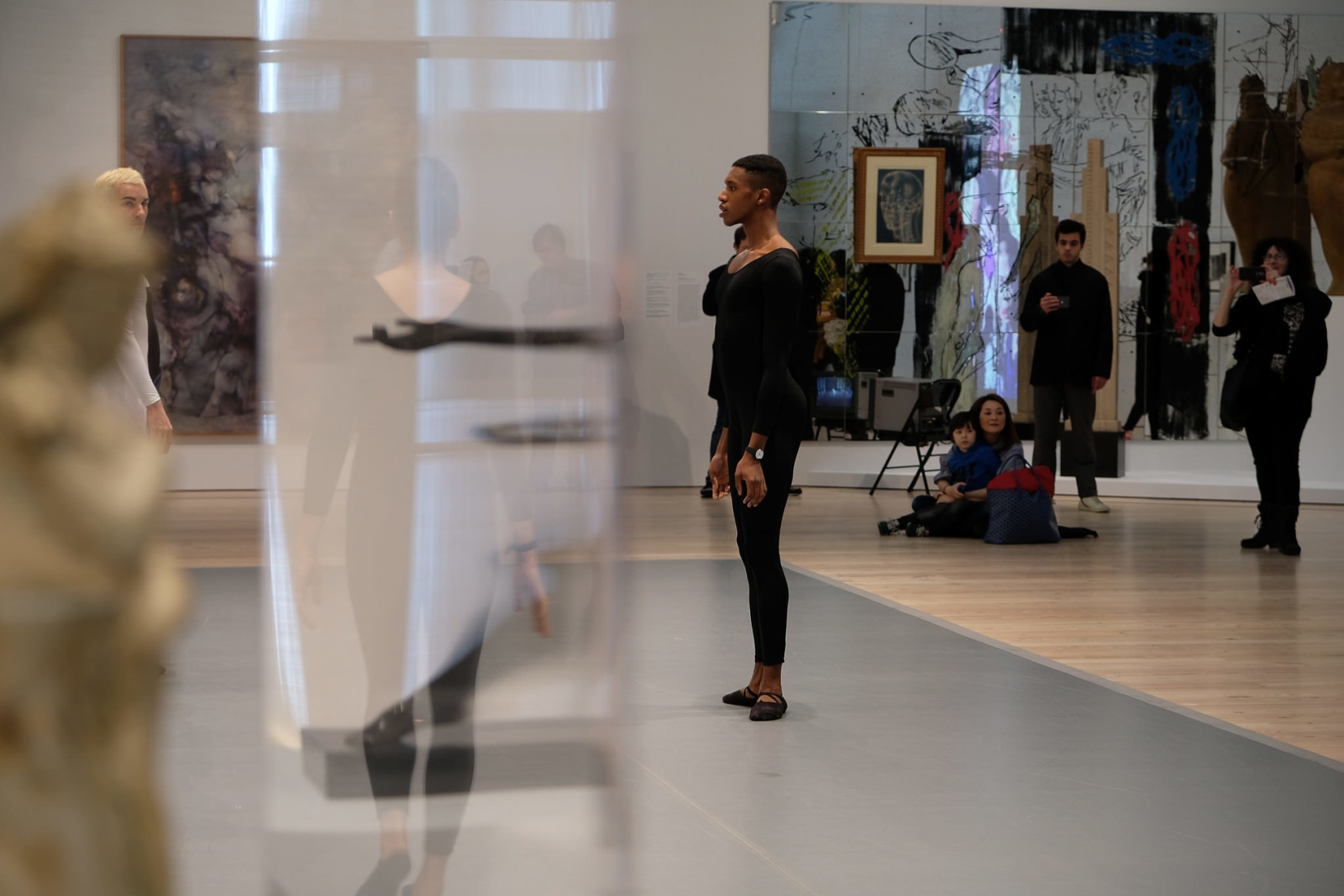 Performance view of Transmissions, Whitney Museum of American Art, New York
