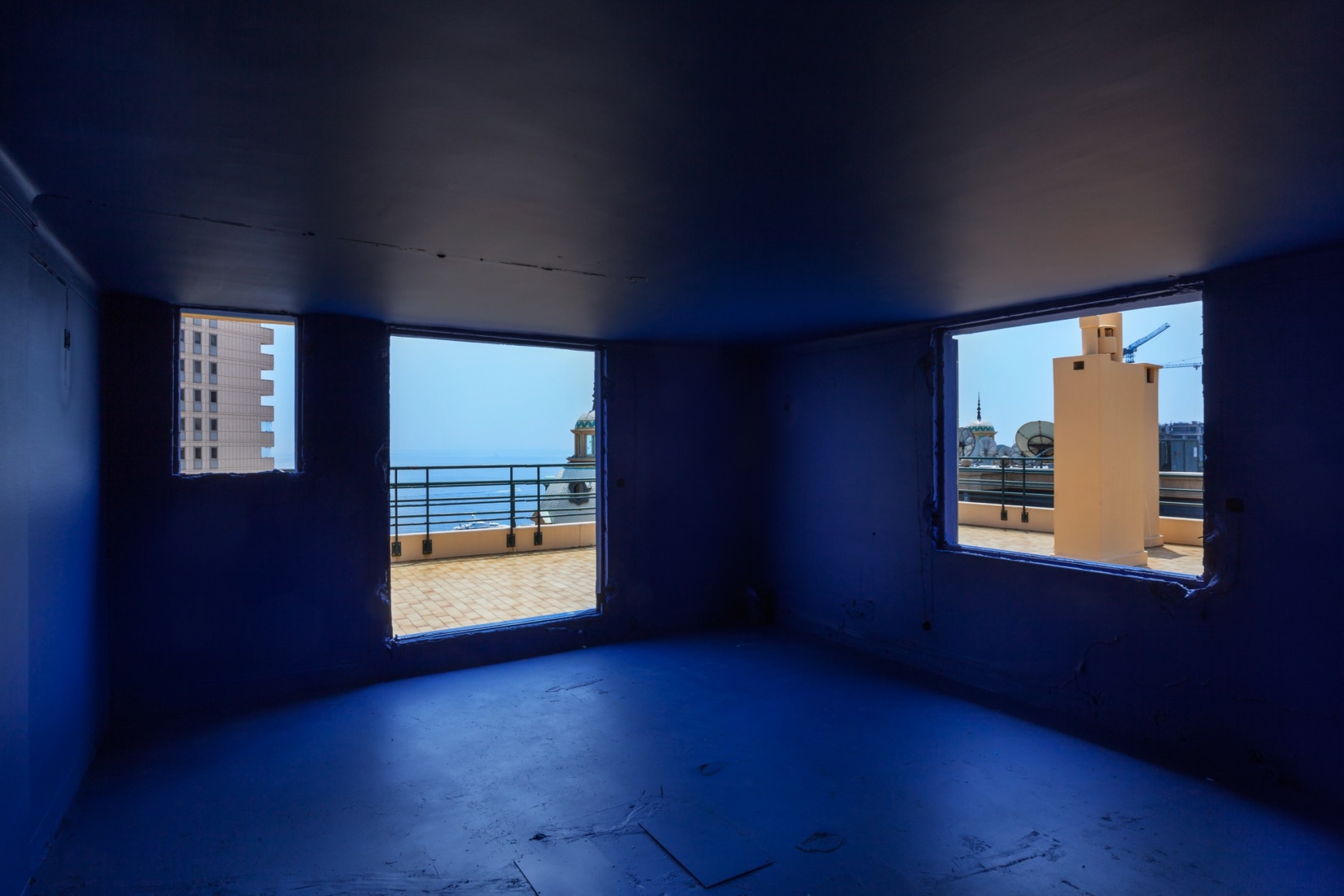 Mike Nelson, Cloak, 2016, Installation View: Nouveau Mus&eacute;e National de Monaco, off-site project UBS building