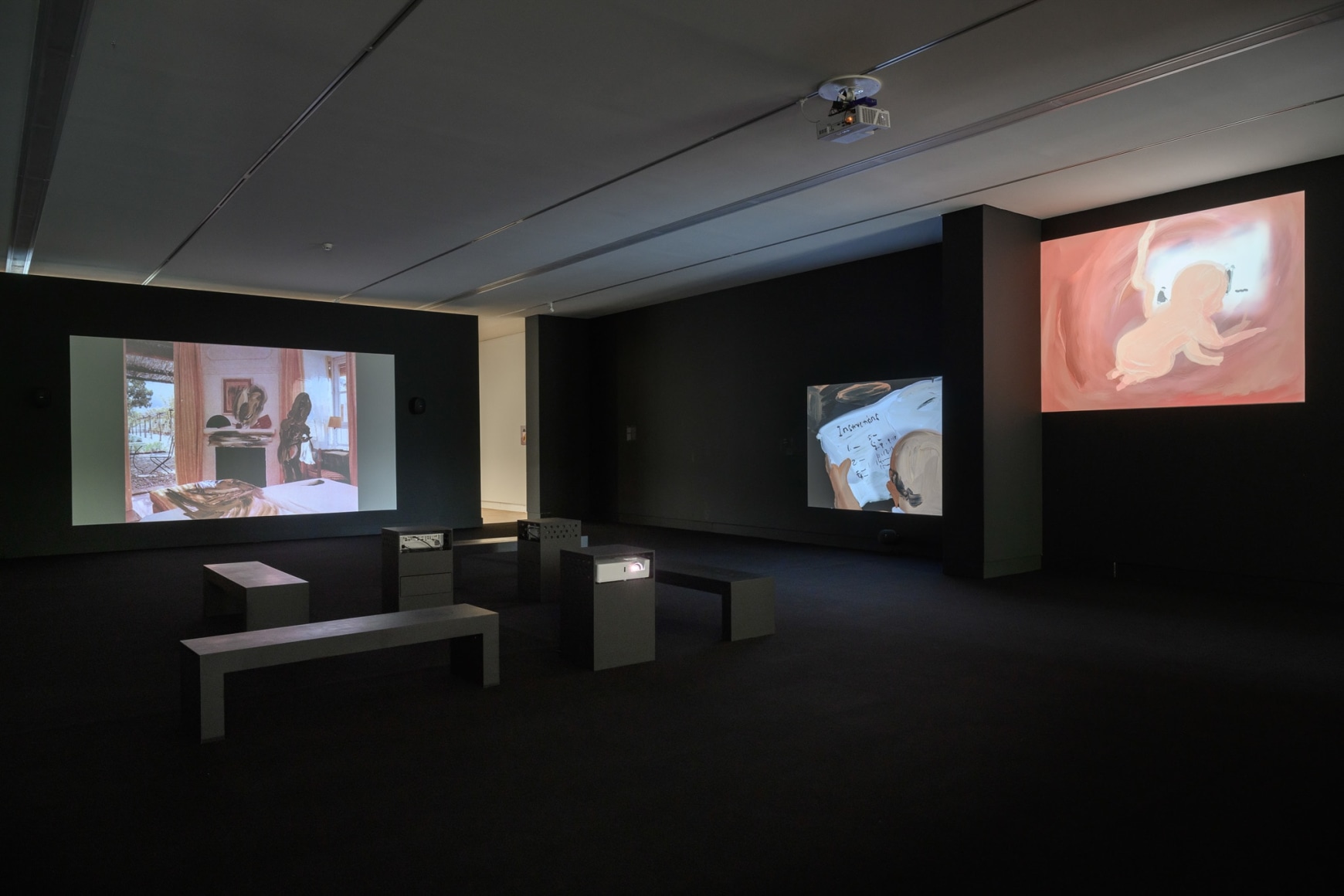 Installation view: Tala Madani, Death Fan, KM21, The Hague, Netherlands, photographer: Peter Cox