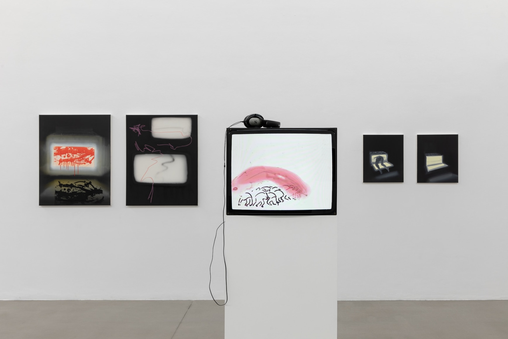 Installation view: Tala Madani, Oven Light, Portikus, Frankfurt, 2019