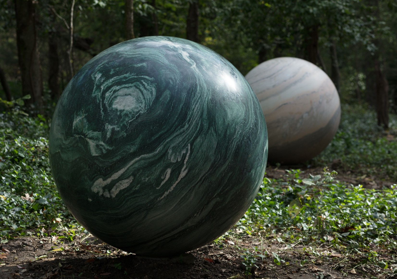 Alicja Kwade, Pars Pro Toto, 2020, Natural stone, Dimensions variable