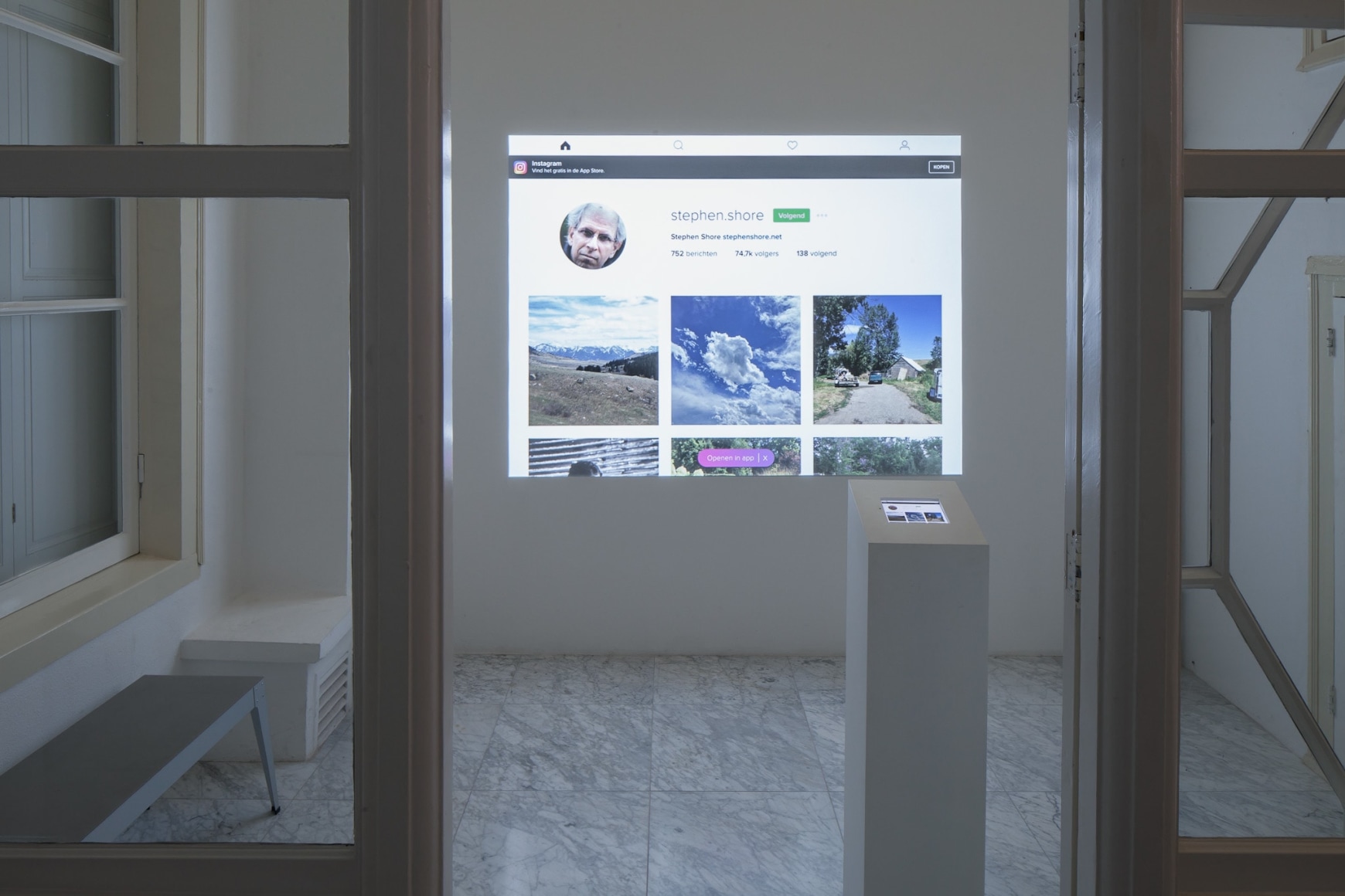 Installation view: Stephen Shore: Retrospective, Huis Marseille, 2016