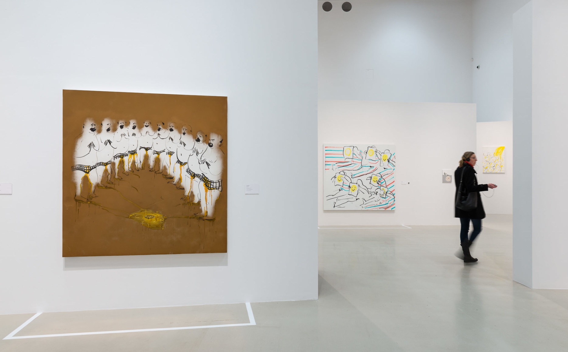 Installation view: Tala Madani: Rip Image, Moderna Musseet, Malmö, 2013