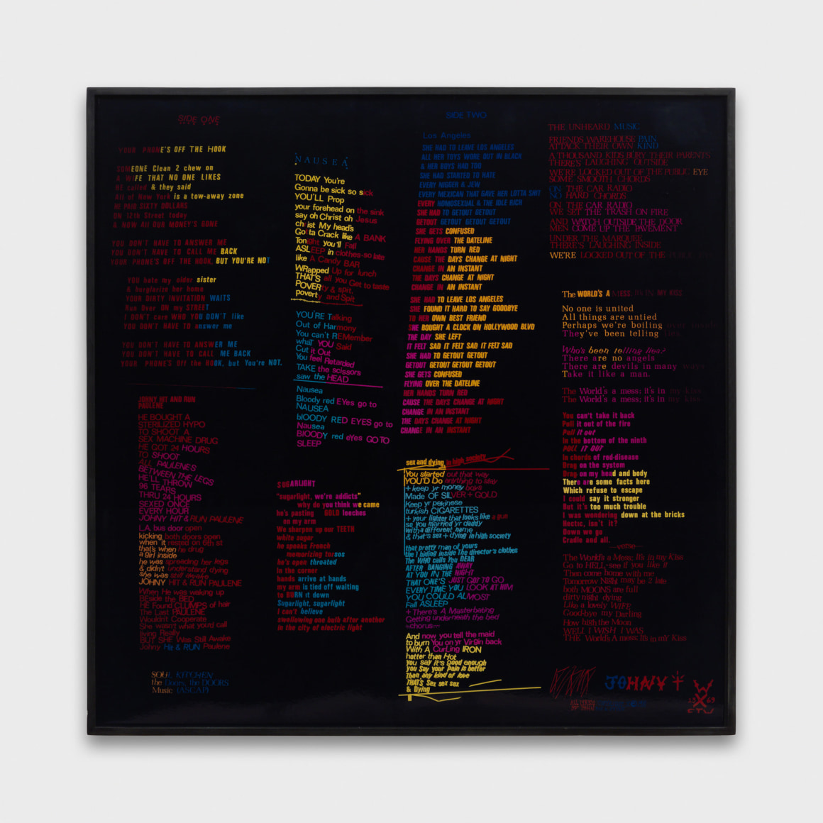 Larry Johnson, Untitled (The World's A Mess It's In My Kiss), 1987