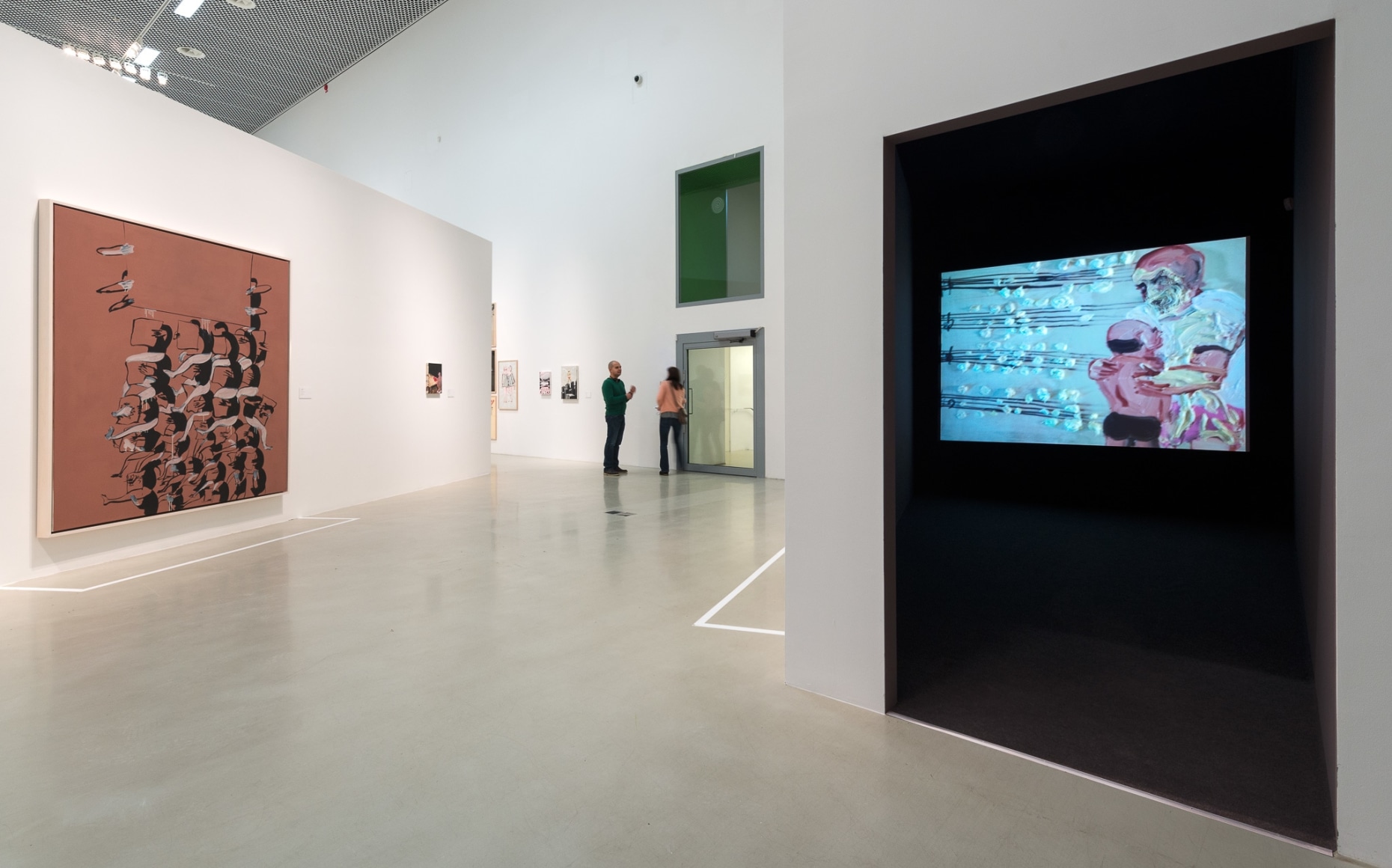 Installation view: Tala Madani: Rip Image, Moderna Musseet, Malmö, 2013