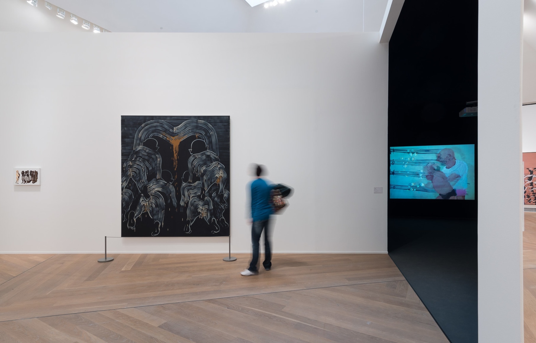 Installation view: Tala Madani: Rip Image, Moderna Musseet, Stockholm, 2013