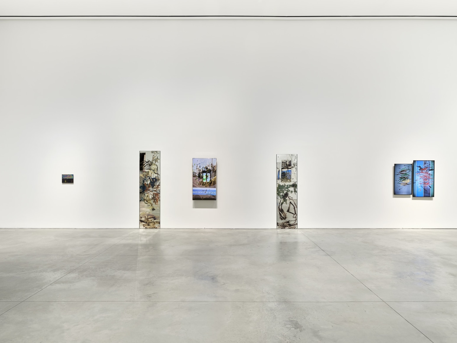 Installation view: Nick Mauss and Ken Okiishi, 303 Gallery, New York, 2025, Photo: Justin Craun