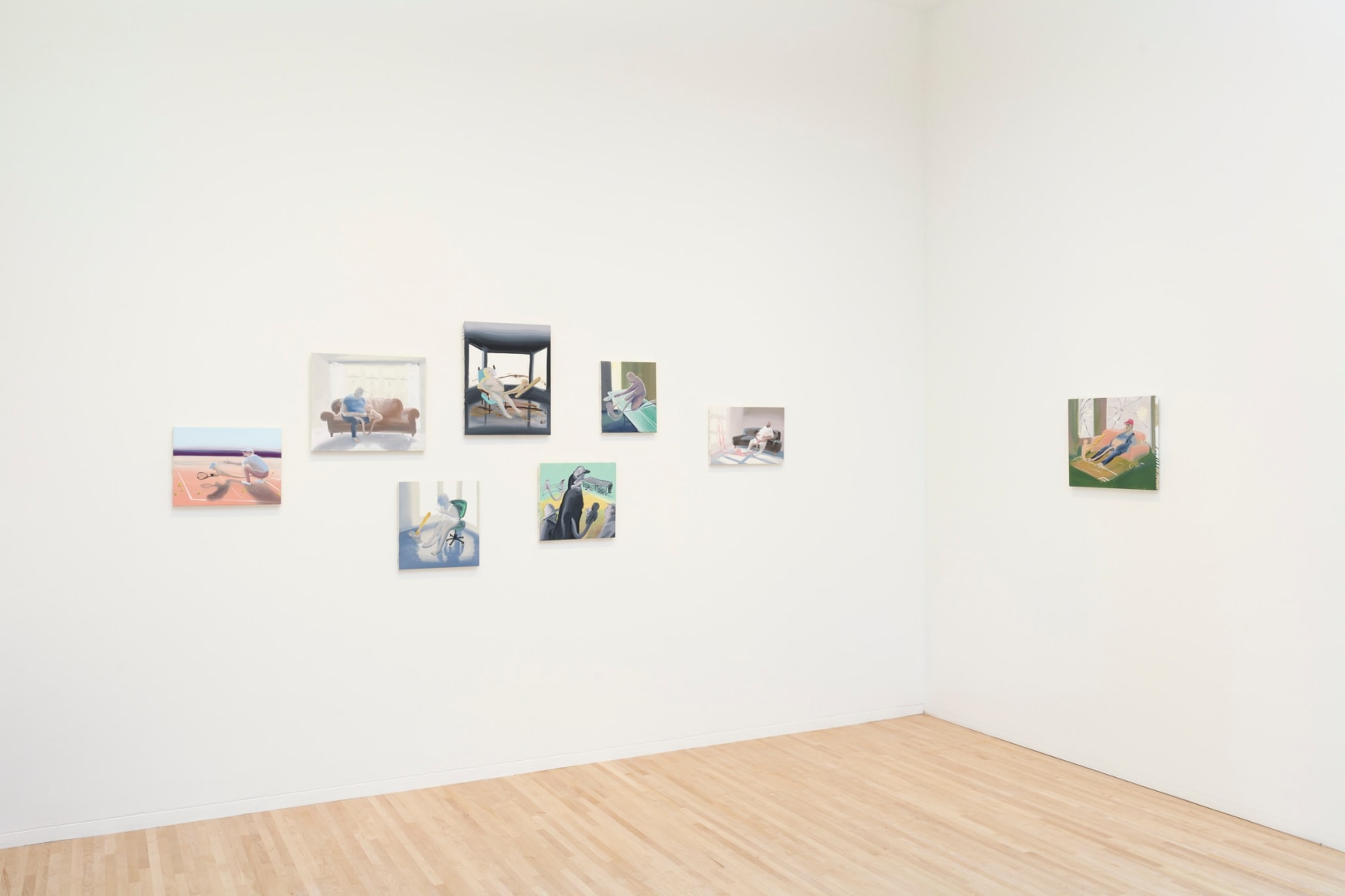 Tala Madani: Be flat&nbsp;[Installation view, Henry Art Gallery, University of Washington, Seattle. 2024]. Photo: Jueqian Fang, courtesy of the Henry.