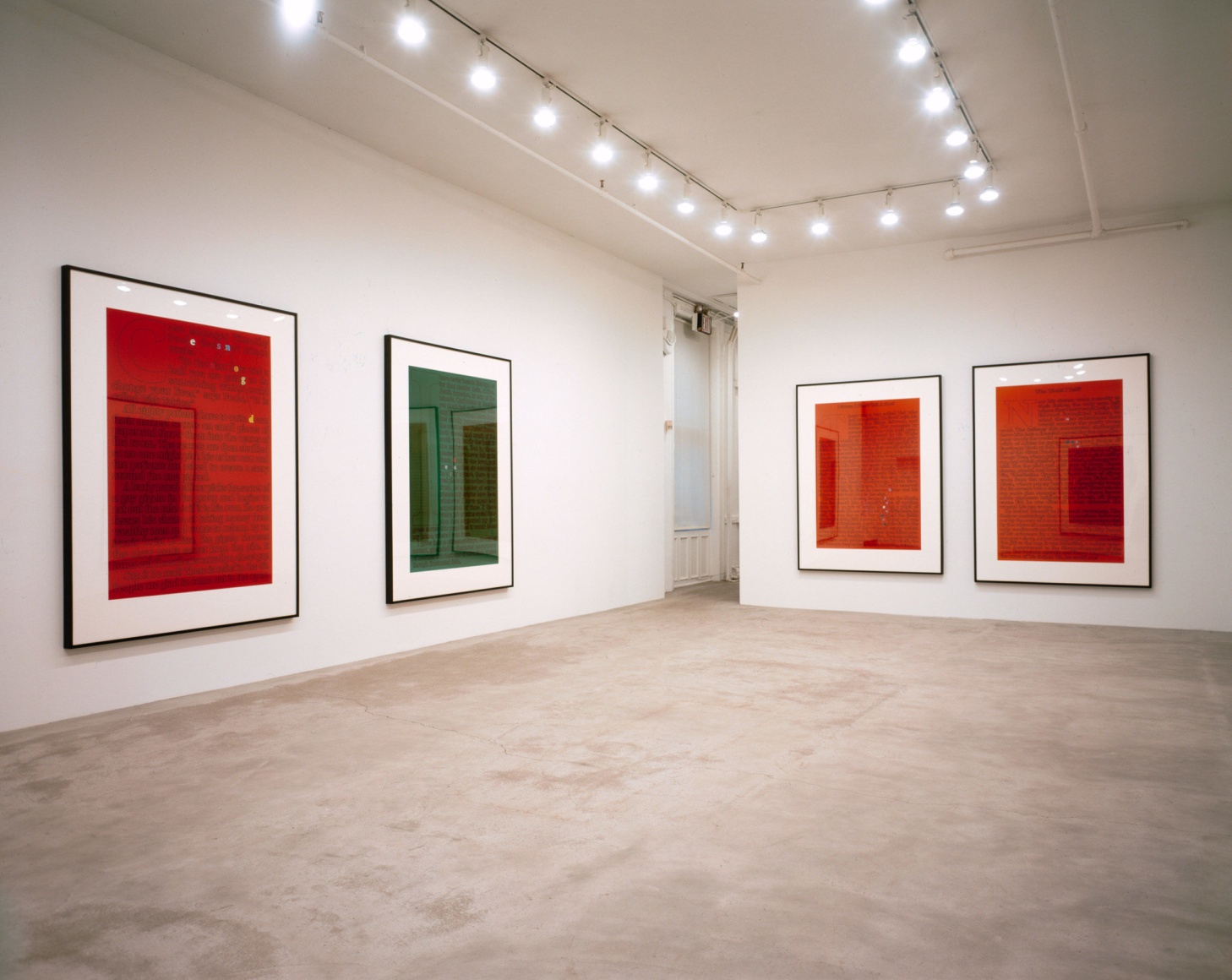 Larry Johnson, Installation view: 303 Gallery, New York, 1990
