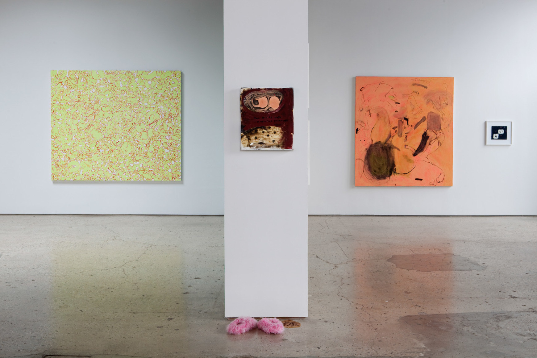 Sue Williams, Installation view: Al-Qaeda is the CIA, 303 Gallery, 2010