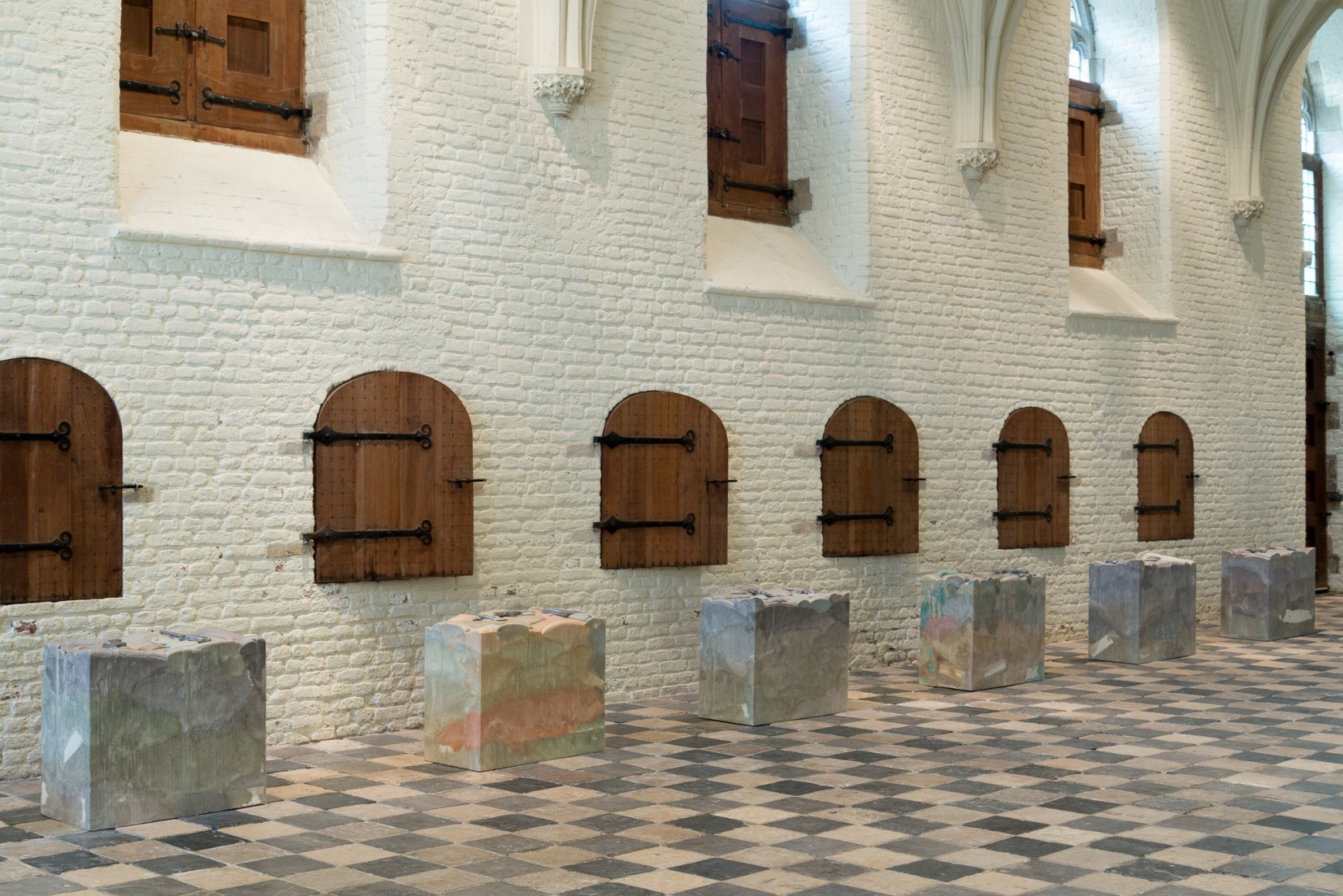 Marina Pinsky, Not yet titled (Foam Blocks 1-10), 2017