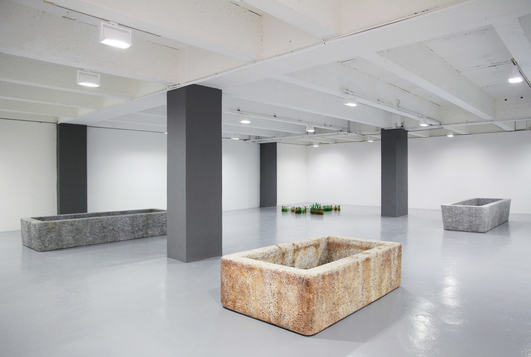 Installation view: Valentin Carron | Gioia e Polvere, in partnership with le Musée des Beaux-arts de Rennes, Galerie Art & Essai, Université Rennes 2, 2018