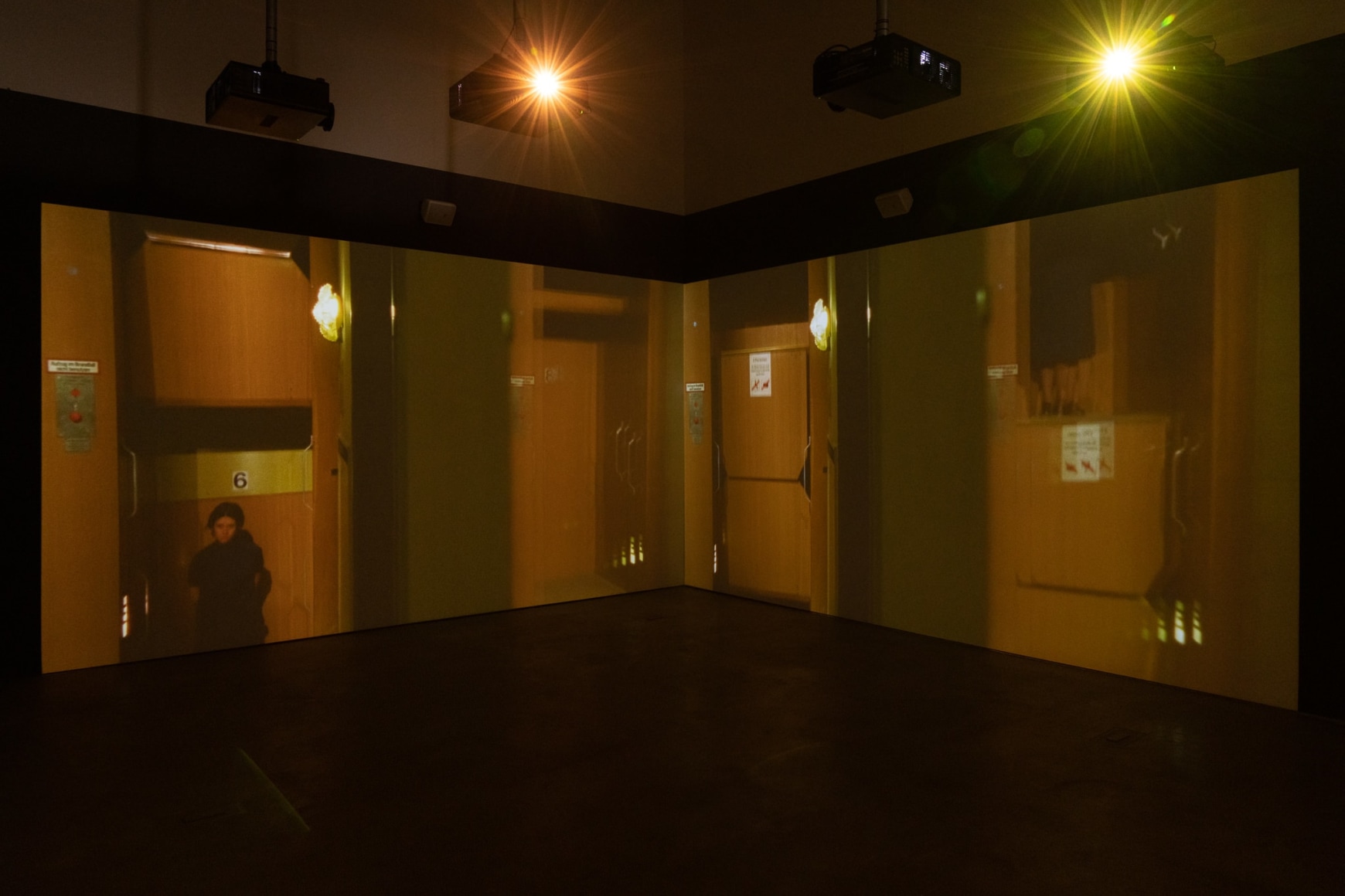 Jane and Louise Wilson, Installation view of Dreamtime™, 2023, Contemporary Arts Center (CAC) Gallery at the University of California, Irvine, Photo by Yubo Dong / of studio photography.