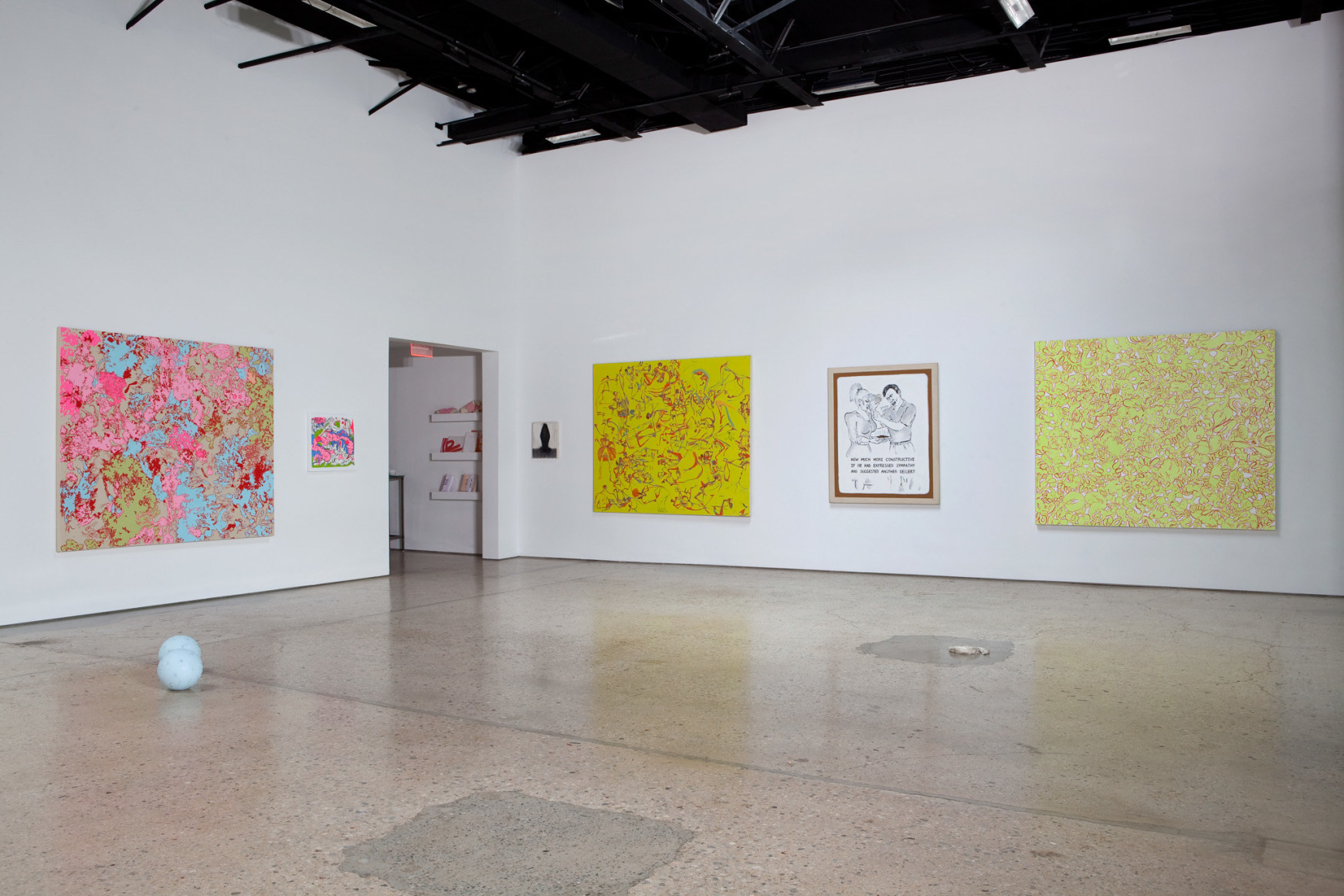 Sue Williams, Installation view: Al-Qaeda is the CIA, 303 Gallery, 2010