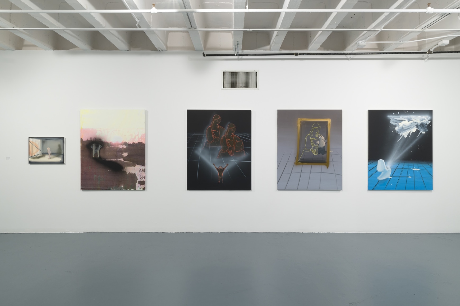 Installation view of Tala Madani: Biscuits, September 10, 2022 – February 19, 2023 at The Geffen Contemporary at MOCA. Courtesy of The Museum of Contemporary Art (MOCA). Photo by Jeff McLane.