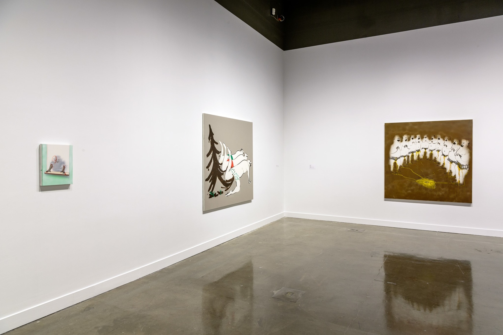 Installation view: Tala Madani: First Light, MIT List Visual Arts Center, 2016