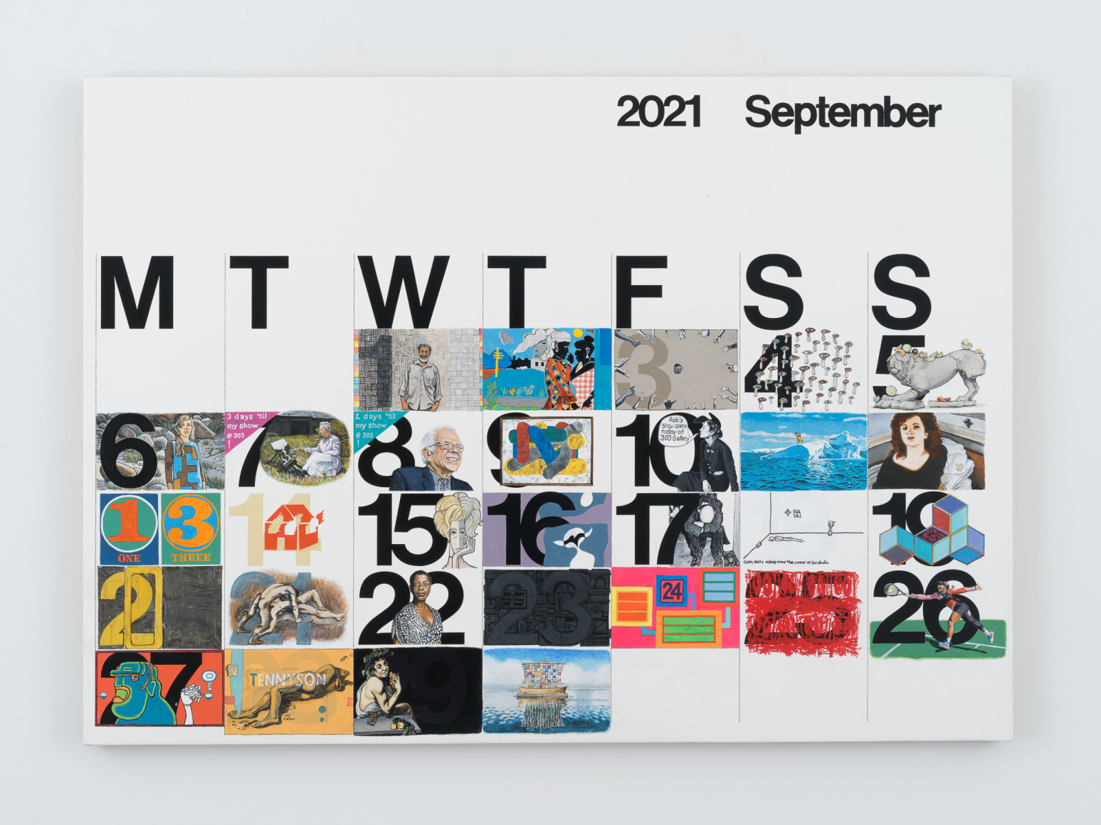 Rob Pruitt, Studio Calendar (September 2021)