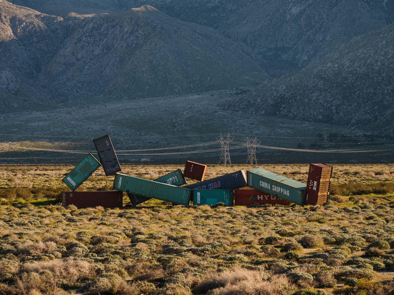 Desert X 2023 installation view, Matt Johnson, Sleeping Figure, photo by Lance Gerber, courtesy the artist and Desert X. 