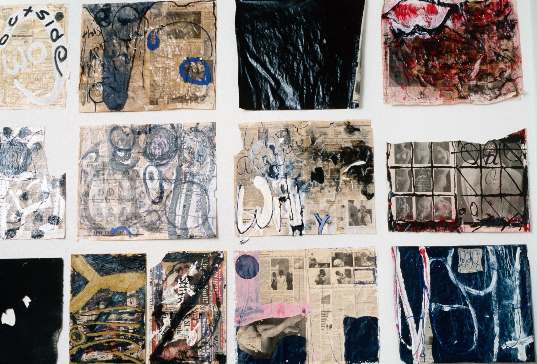 Installation view: Suzanne McClelland, 303 Gallery, New York, 1993​