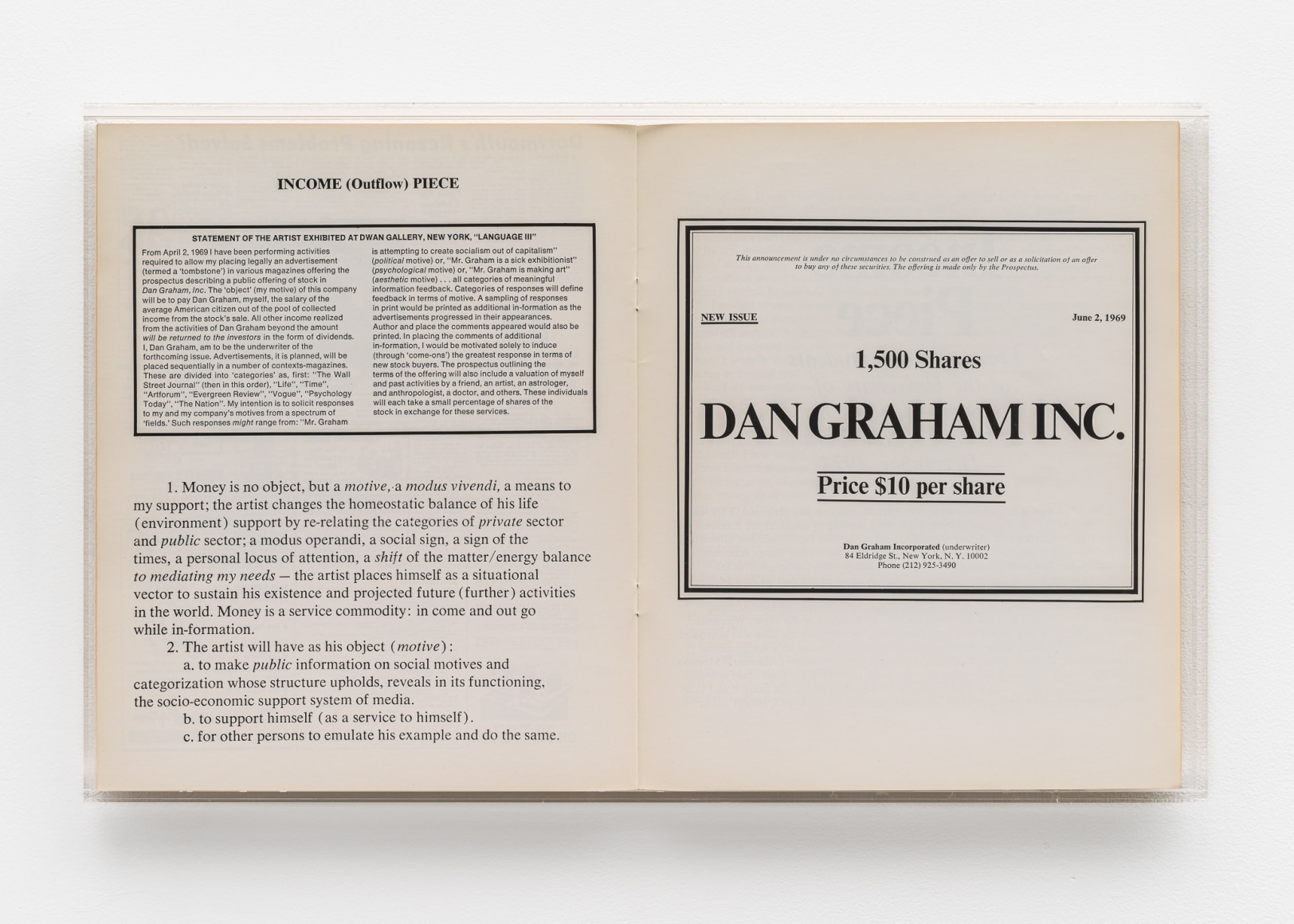 Dan Graham, For Publication
