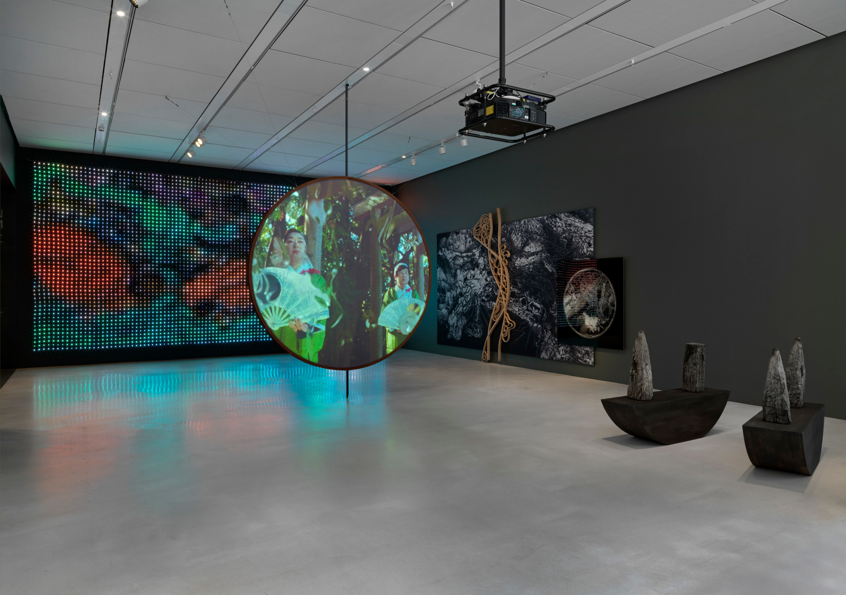Installation view: Jane & Louise Wilson, Performance of Entrapment, London Mithraeum Bloomberg SPACE, 2025. Photo: Marcus Leith