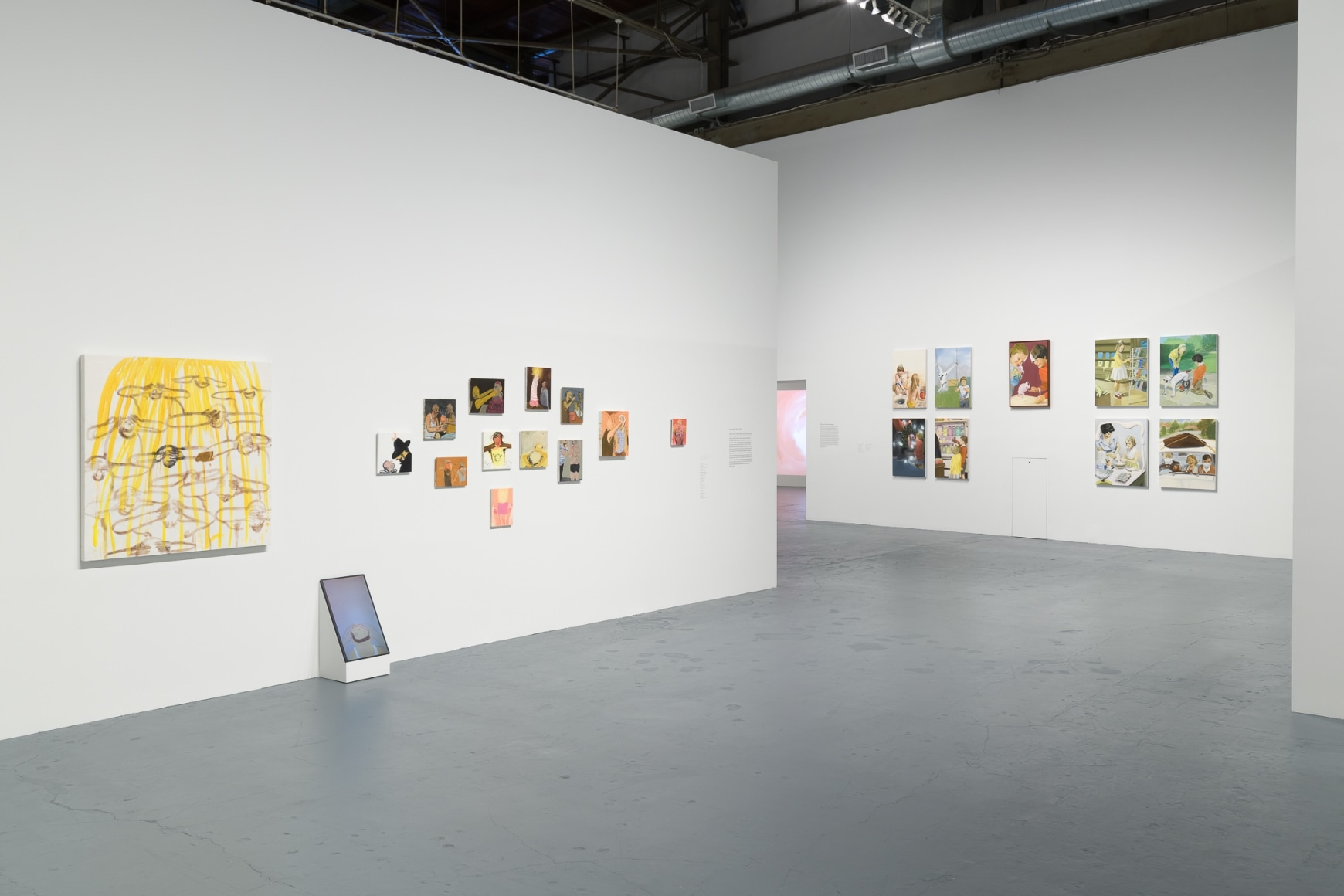 Installation view of Tala Madani: Biscuits, September 10, 2022 – February 19, 2023 at The Geffen Contemporary at MOCA. Courtesy of The Museum of Contemporary Art (MOCA). Photo by Jeff McLane.