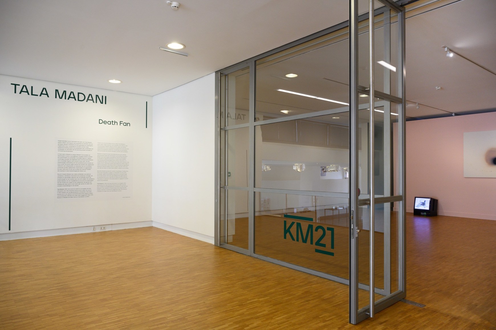 Installation view: Tala Madani, Death Fan, KM21, The Hague, Netherlands, photographer: Peter Cox