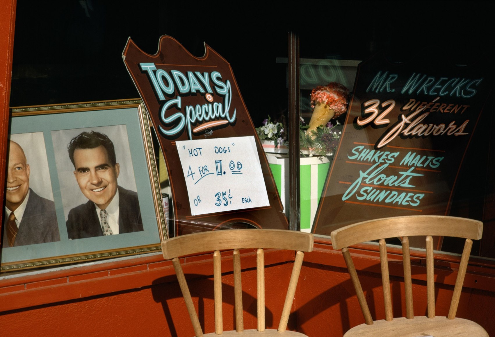 Fred Herzog Dwight D Eisnehower and Richard Nixon 1974