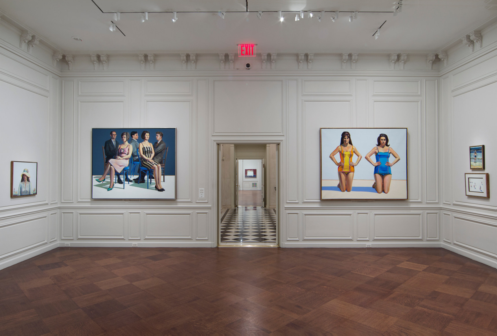 Installation view of Wayne Thiebaud: A Retrospective at Acquavella Galleries from October 22 - November 29, 2012.