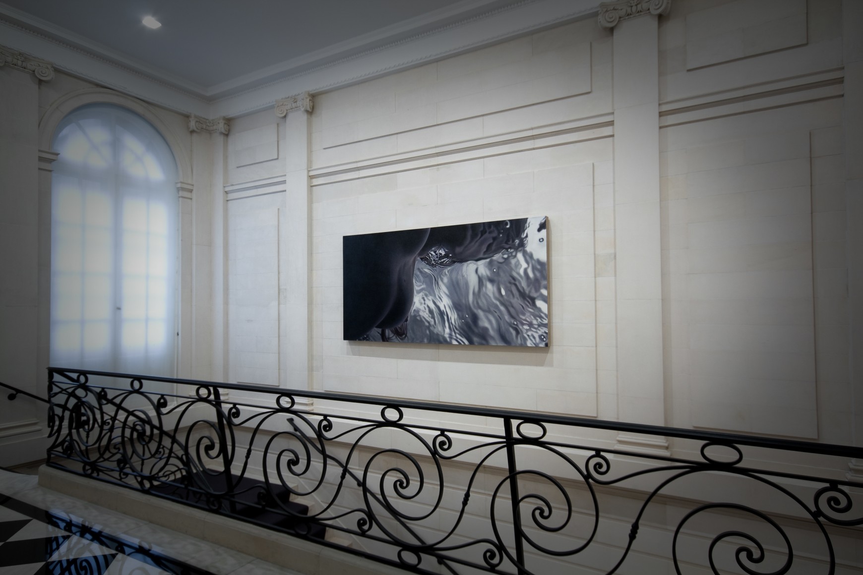 Installation view of Synesthesia, Parataxic Distortion, and the Shadow: A Show of Paintings by Damian Loeb at Acquavella Galleries from September 5 - October 4, 2008.