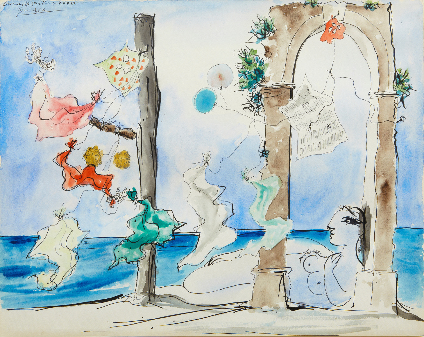 Composition: Nu sur la plage [Composition: Nude on the Beach]