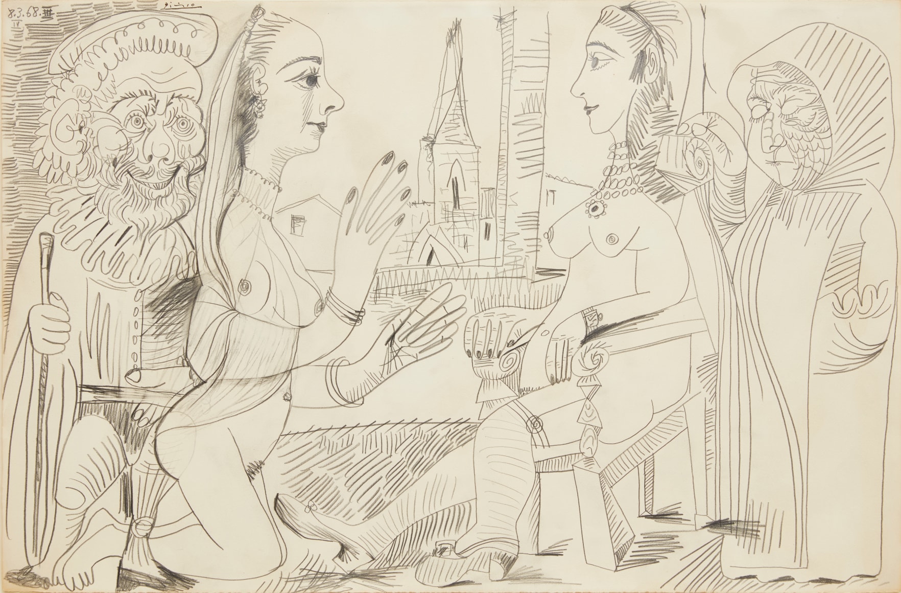 Homme et courtisanes [Man and Courtesans]