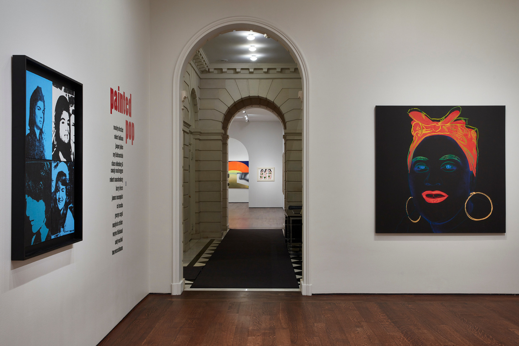 Installation view of Painted Pop, on view at Acquavella Galleries in New York from October 10 - December 15, 2023.