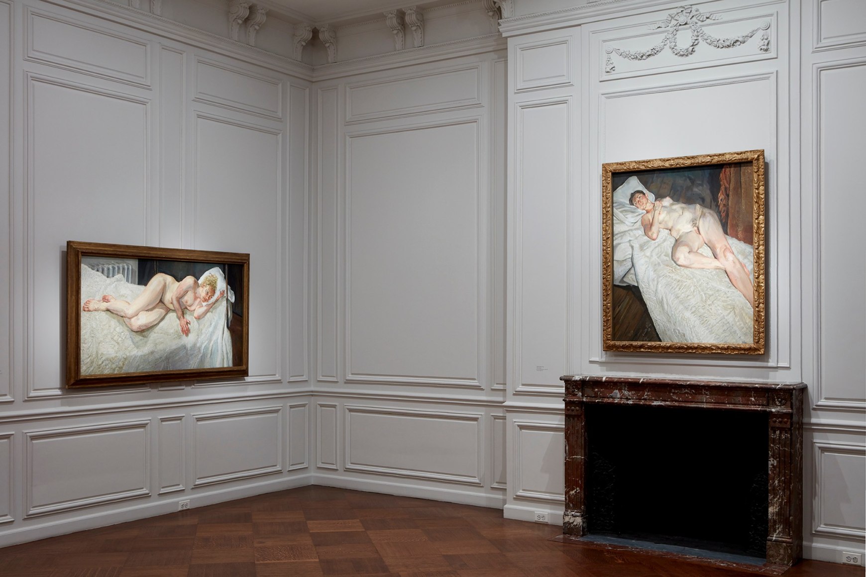 Installation view of Lucian Freud: Monumental at Acquavella Galleries from April 5 &ndash; May 24, 2019.