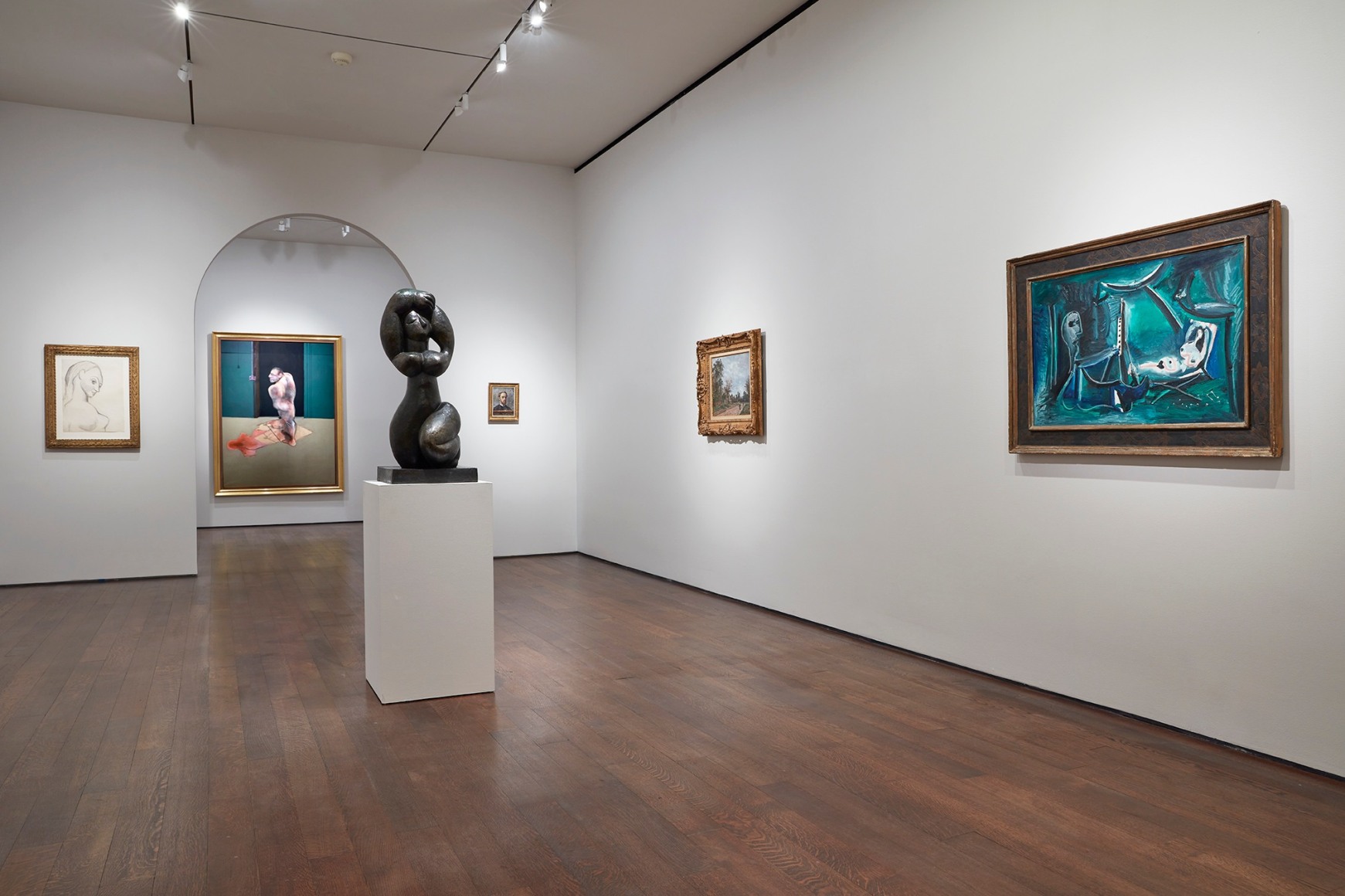 Installation view of Masterworks: From Bonnard to Barceló, on view at Acquavella Galleries in New York, Winter 2024.