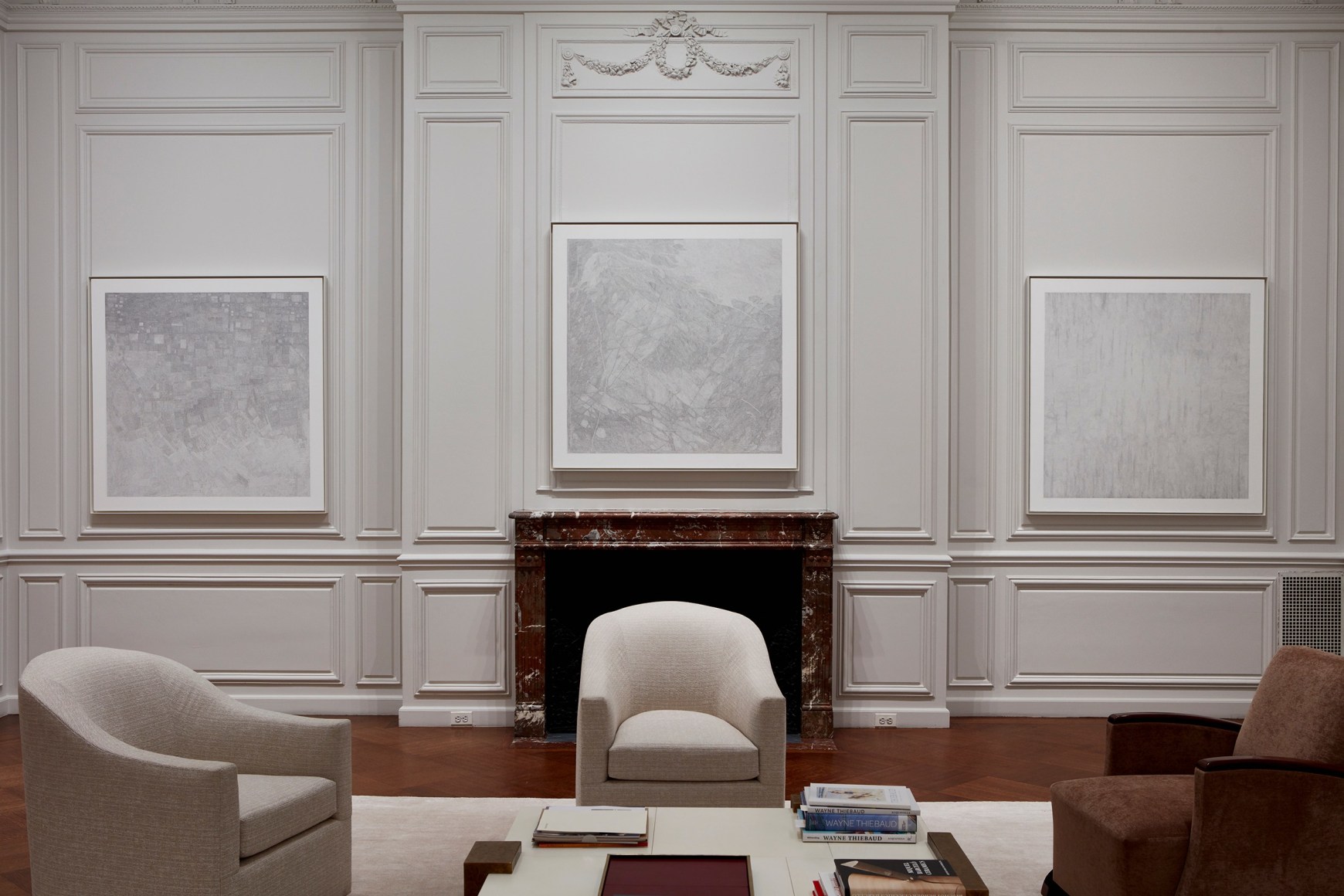 Installation view of Jacob El Hanani Linescape: Four Decades at Acquavella Galleries Exhibition Extended through December 15, 2017.