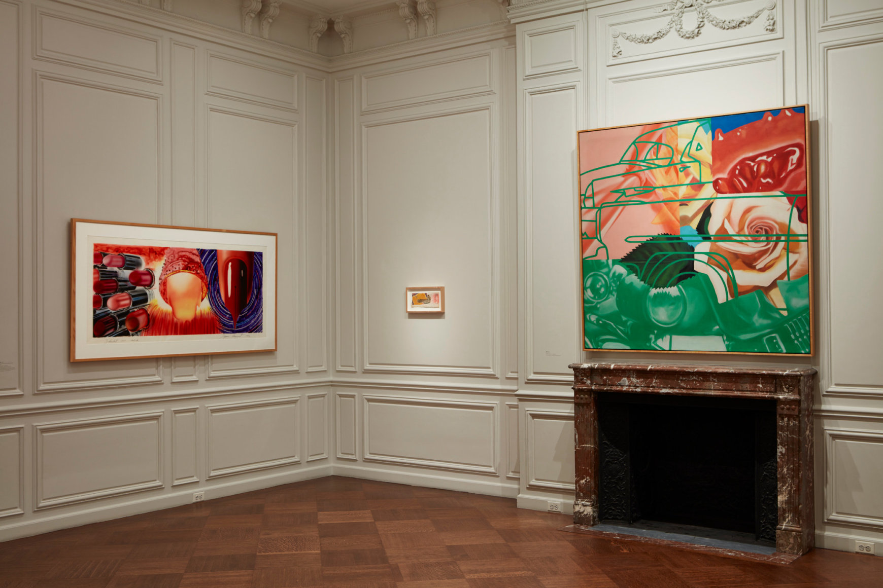 Installation view of James Rosenquist: His American Life at Acquavella Galleries from October 25 - December 7, 2018.