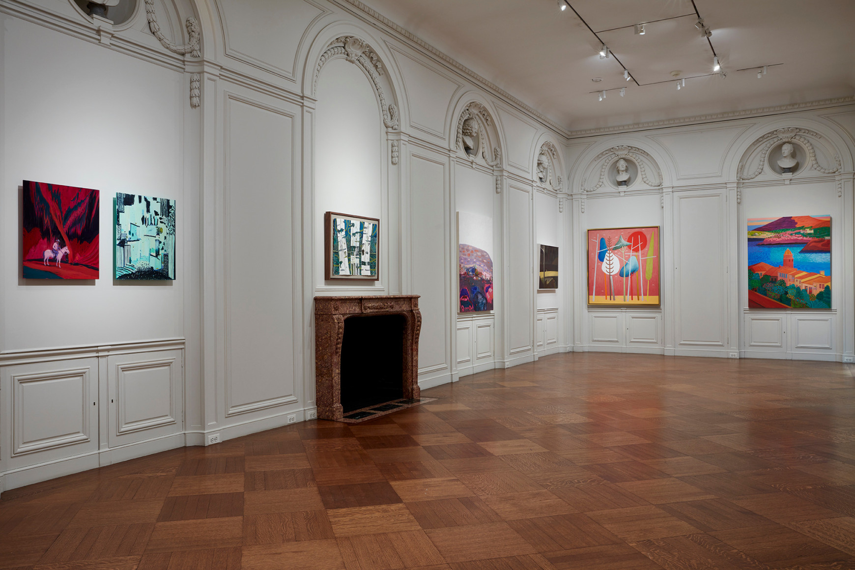 Works by Jules de Balincourt, Jon Joanis, Lisa Sanditz, Matthew Wong, Nicolas Party, and Daniel Heidkamp on view in Unnatural Nature: Post-Pop Landscapes, on view in the New York gallery April 21 - June 10, 2022.