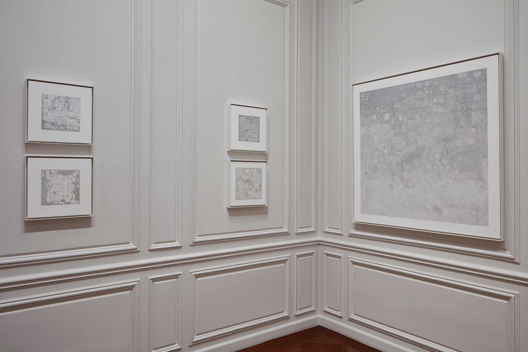 Installation view of Jacob El Hanani Linescape: Four Decades at Acquavella Galleries Exhibition Extended through December 15, 2017.