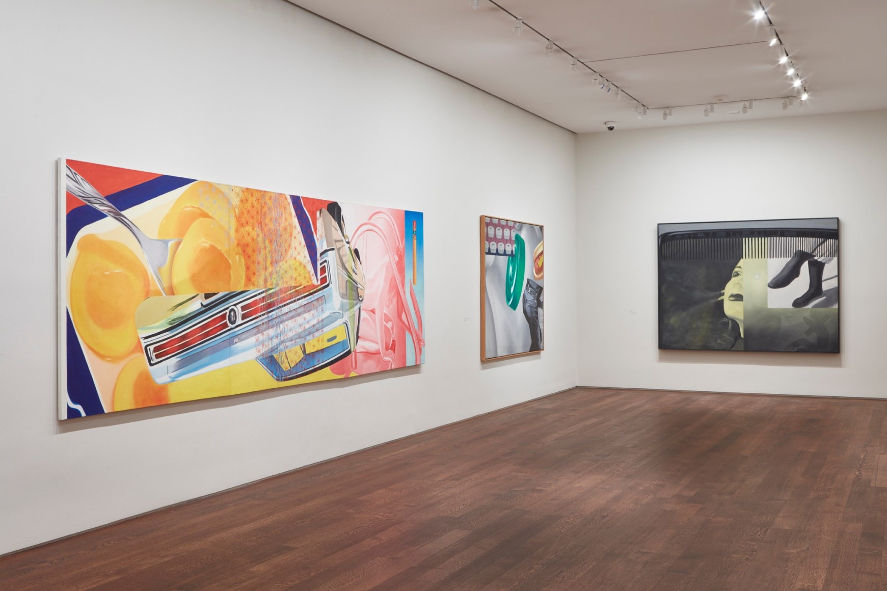Installation view of James Rosenquist: His American Life at Acquavella Galleries from October 25 - December 7, 2018.