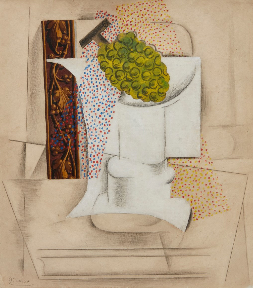 Compotier avec grappe de raisin [Fruit Bowl with Bunch of Grapes]