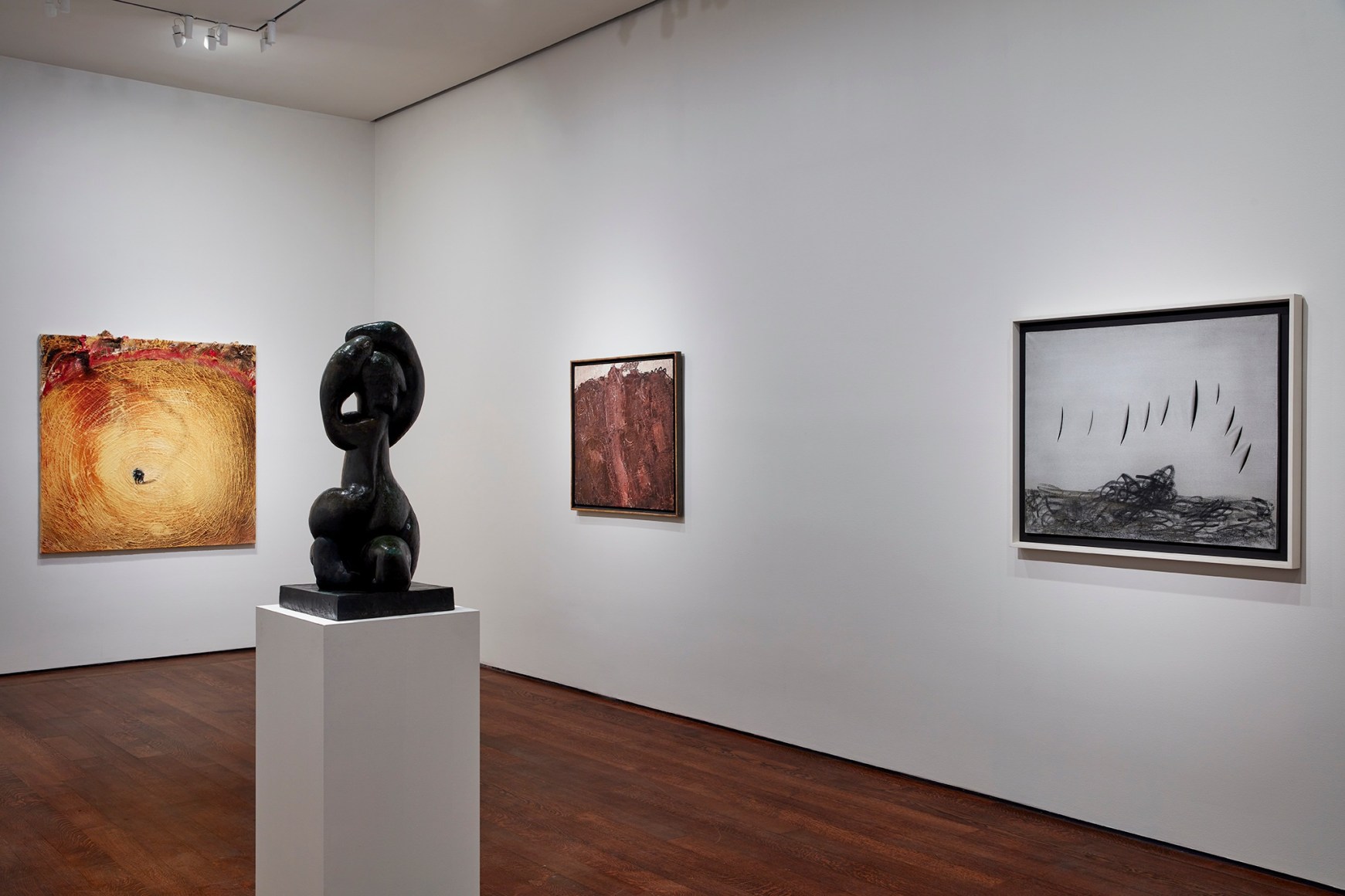Installation view of Masterworks: From Bonnard to Barceló, on view at Acquavella Galleries in New York, Winter 2024.