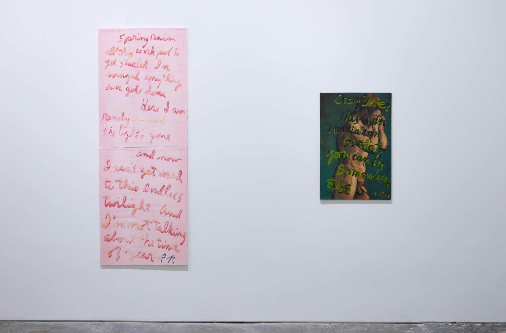 Installation view, Rene Ricard:&nbsp;Growing Up in America, Vito Schnabel&nbsp;Gallery, New York, NY, 2021; Artworks &copy; Estate of Rene Ricard; Photo by Argenis Apolinario; Courtesy the estate of Rene Ricard and Vito Schnabel Gallery