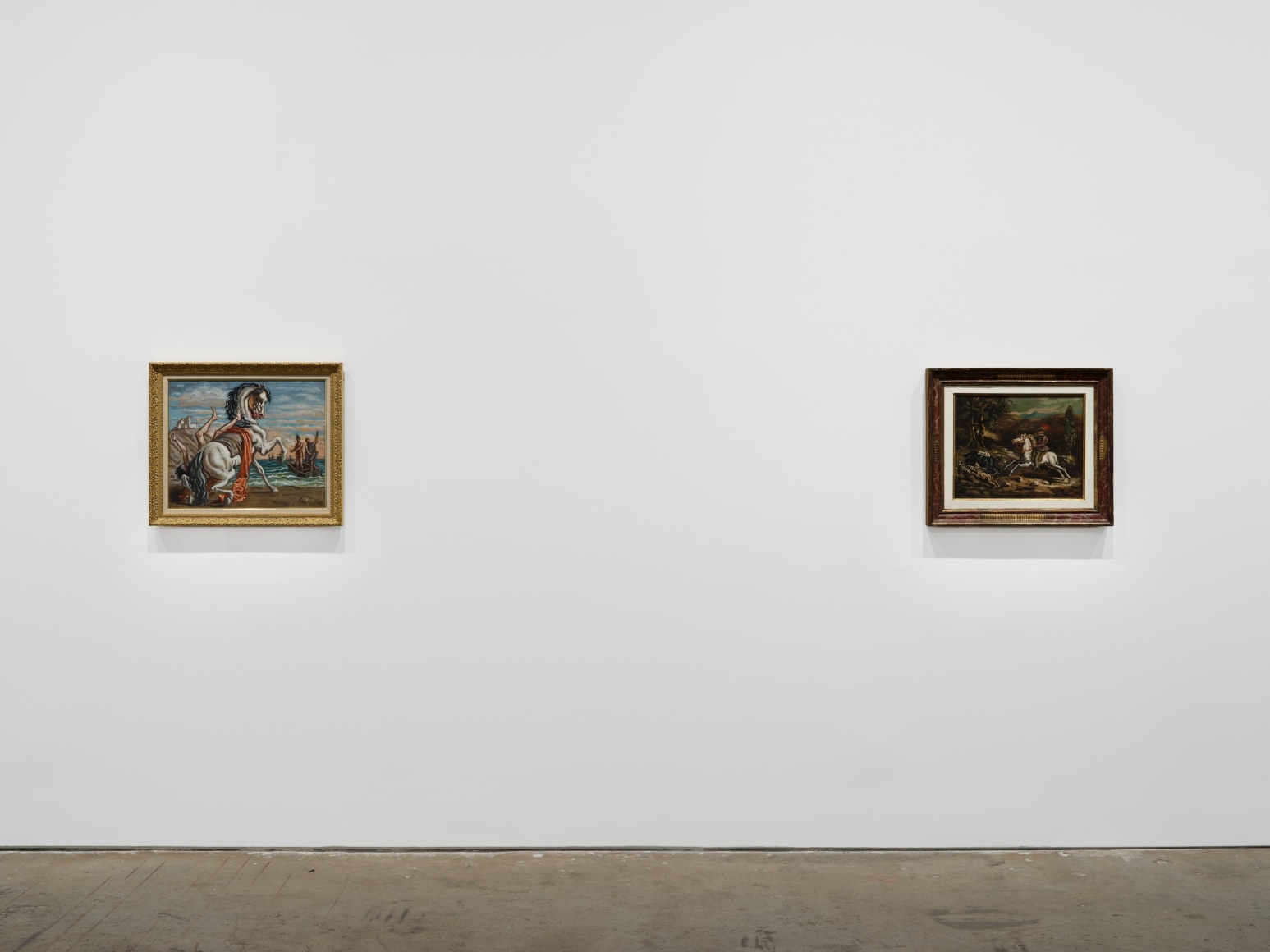 Installation view, Giorgio de Chirico: Horses: The Death of a Rider, 2023
