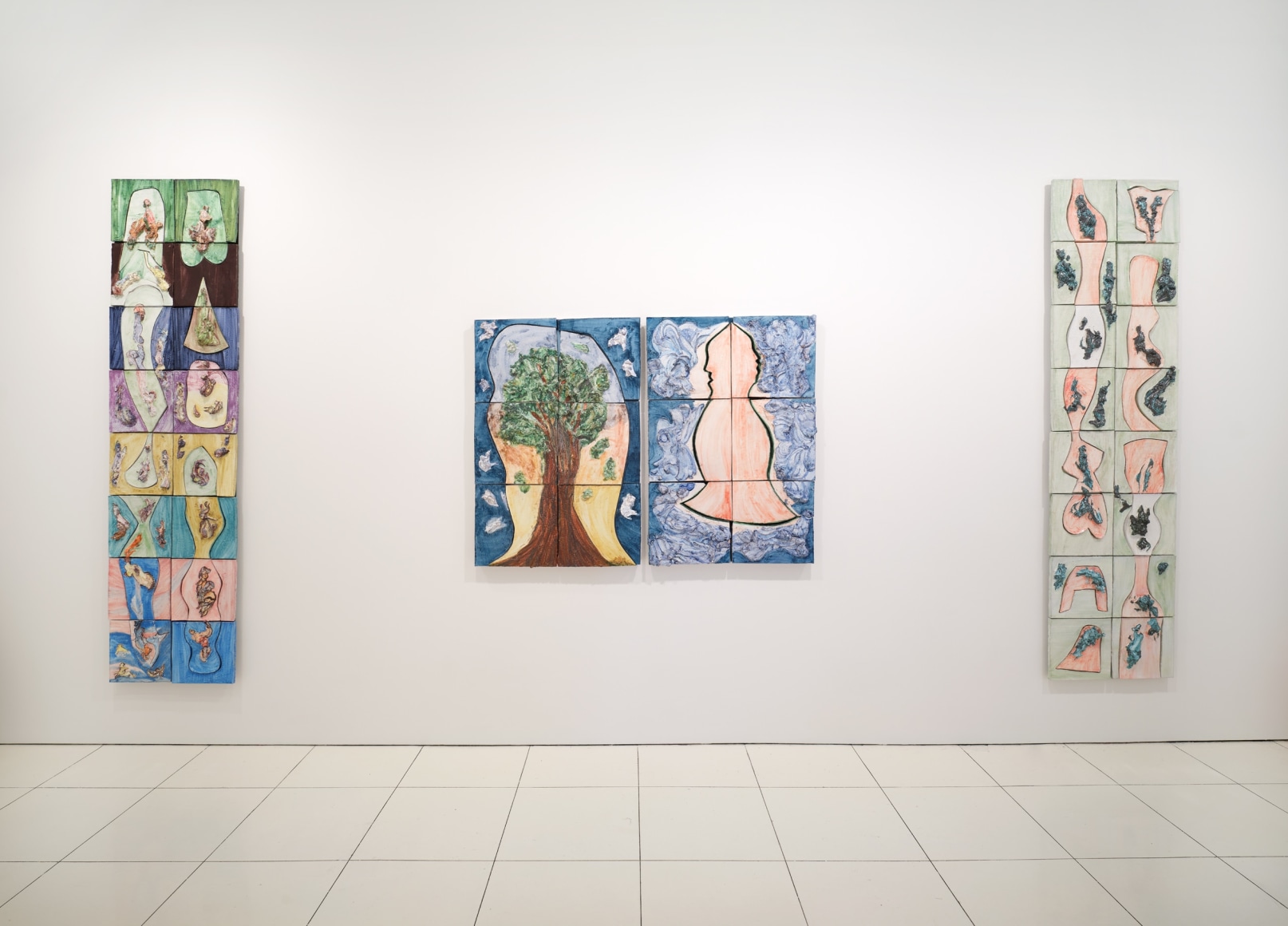 Installation view of Lola Montes Cirica featuring ceramic works