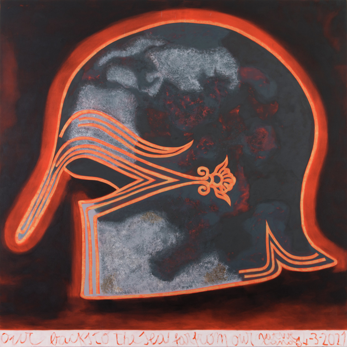 Francesco&nbsp;Clemente Our Backs to the Sea Far From Our Native Land 4-3-2021, 2021