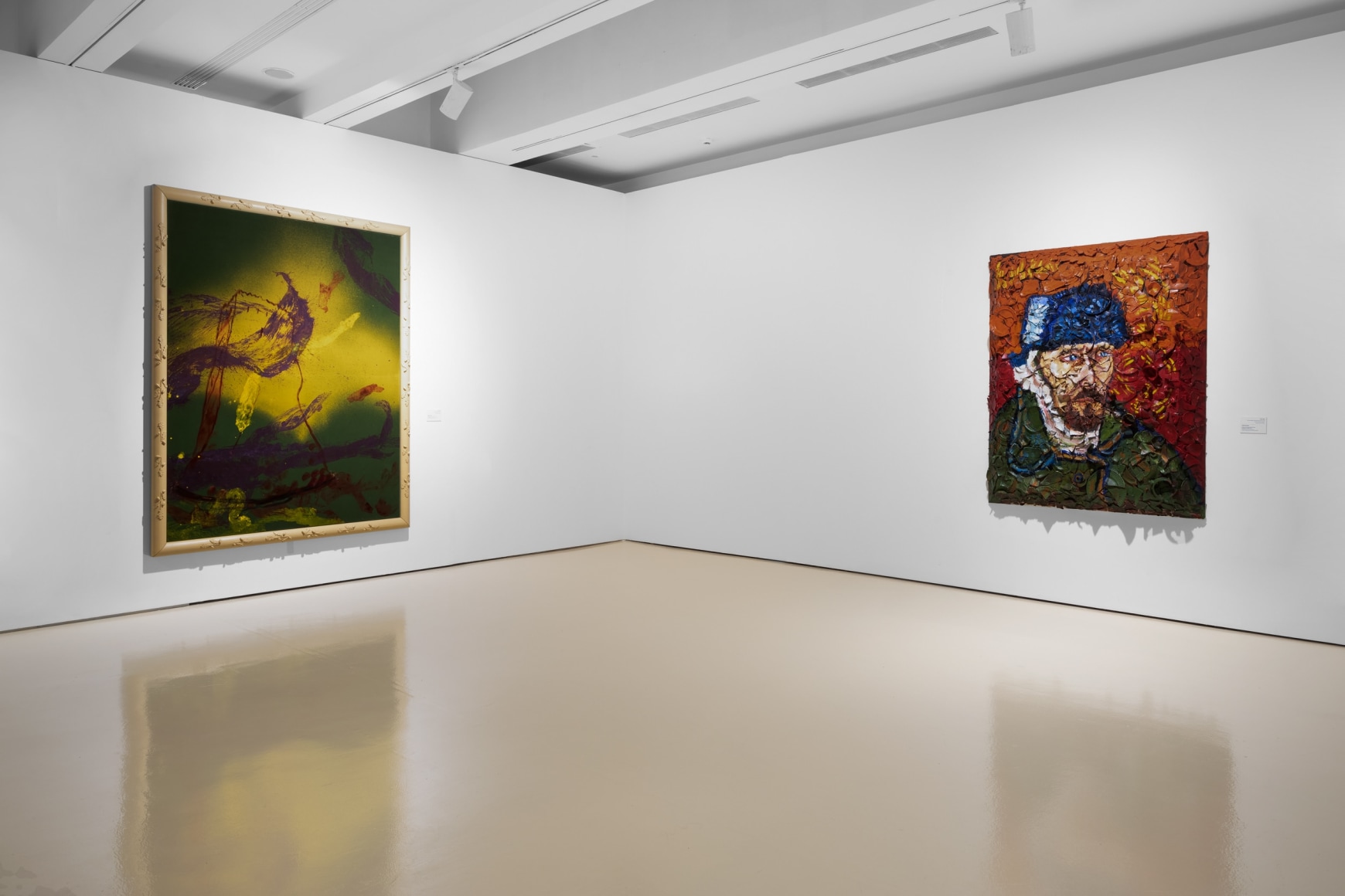 Installation view, Travel Diaries: Francesco Clemente, Brice Marden, Helen Marden, and Julian Schnabel, Curated by Vito Schnabel, Mohammed VI Museum of Modern and Contemporary Art, Rabat, Morocco, 2024; Artworks &copy; Julian Schnabel Studio; Images &copy; National Foundation of Museums of Morocco, Mohammed VI Museum of Modern and Contemporary Art, Rabat